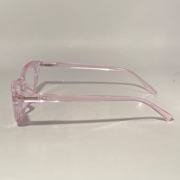 1339 Emma Cateye Reading Glasses 2.25 Clear Pink Readers NWT - Picture 4 of 9